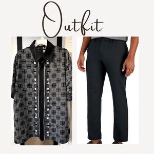 OUTFIT: Short sleeve button up and slacks
